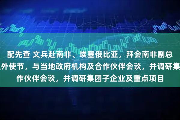 配先查 文兵赴南非、埃塞俄比亚，拜会南非副总统马沙蒂莱及中国驻外使节，与当地政府机构及合作伙伴会谈，并调研集团子企业及重点项目
